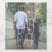 Bester Vater je Foto Weinetikett (Einzelnes Label)