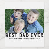 Bester Vater je Foto Weinetikett (Einzelnes Label)