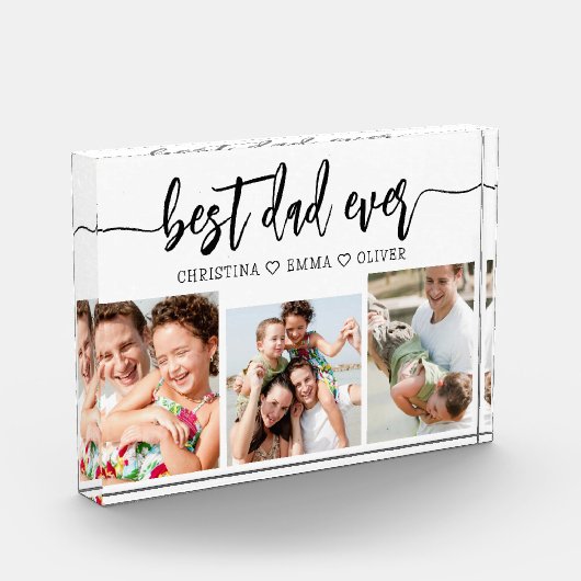 Bester Vater je - FotoCollage des Vaters Fotoblock (Links)