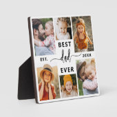 Bester Vater je - FotoCollage des Vaters Fotoplatte (Vorderseite)