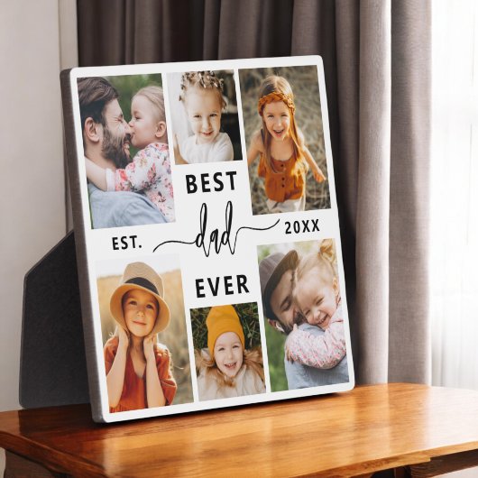 Bester Vater je - FotoCollage des Vaters Fotoplatte