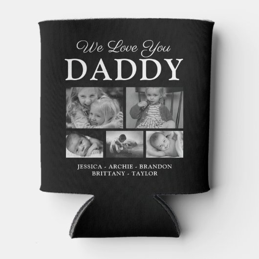 Bester Vater je FotoCollage Dosenkühler (Vorderseite)