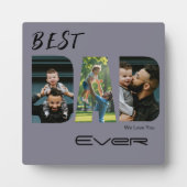 Bester Vater je FotoCollage Fotoplatte (Vorderseite)