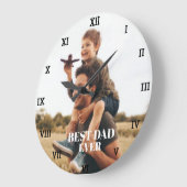 Bester Vater je Fotomaterial Erstellen Sie Ihre ei Große Wanduhr (Winkel)