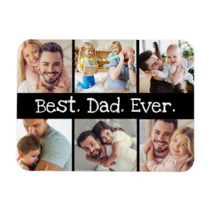 Bester Vater je Fotomaterial in Schwarzweiß Magnet
