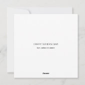 Bester Vater je Fotomaterial Vatertag Feiertagskarte (Rückseite)