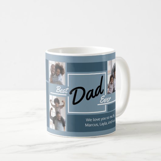 Bester Vater je Fotomaterial Vatertag Kaffeetasse (VorderseiteRechts)