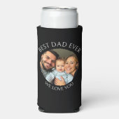 Bester Vater je | Fotovorlage Personalisiert Selters Dosenkühler (Seltzer Vorderseite)