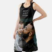 Bester Vater je Full Foto Schwarz Personalisiert Schürze (InSitu)