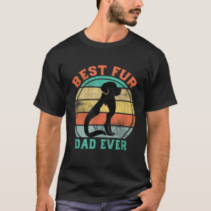 Bester Vater je Funny Retro Vintage Katze und Hund T-Shirt