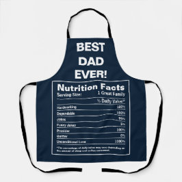 Bester Vater je Funny Vathers Day Nutrition Fakten Schürze