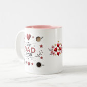 Bester Vater je - für immer dankbar, Vater Zweifarbige Tasse (Vorderseite Links)