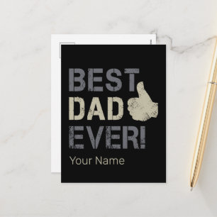 Bester Vater je für Vatertag Vintag auftauchen Feiertagspostkarte