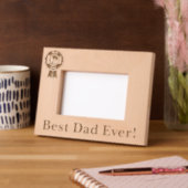 Bester Vater je! Geätzte Rahmen (Links)