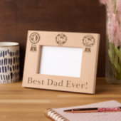 Bester Vater je! Geätzte Rahmen (Links)