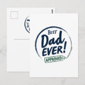 Bester Vater je, gebildetes Textdesign Postkarte (Vorne/Hinten)