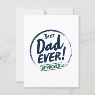 Bester Vater je, gebildetes Textdesign Postkarte