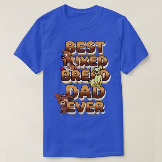 Bester Vater je gemischt T-Shirt (Design vorne)