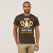 Bester Vater je gerade Gefragt ... Personalisiere T-Shirt (Vorne ganz)