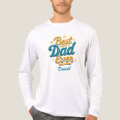Bester Vater je | Geschenk des personalisierten Va Tri-Blend Shirt (Vorderseite)