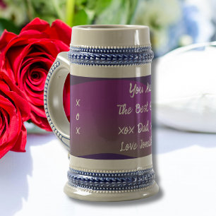 Bester Vater je Geschenk Skriptname Rustic Classic Bierglas