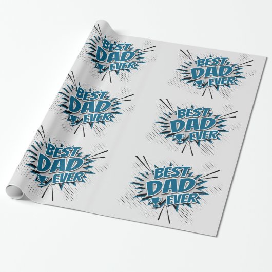 Bester Vater je Geschenkpapier (Ungerollt)