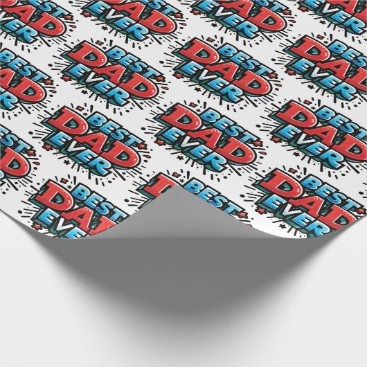 Bester Vater je Geschenkpapier (Ecke)