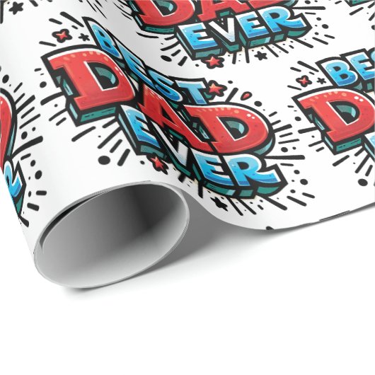 Bester Vater je Geschenkpapier (Rolleneckpunkt)