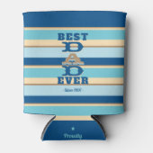 Bester VATER je gestreiftes Foto Dosenkühler (Vorderseite)
