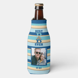 Bester VATER je gestreiftes Foto Flaschenkühler
