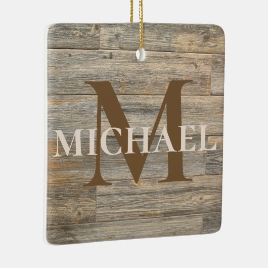 Bester Vater je gestresstes rustikales Leichtholzk Keramikornament (Rechts)