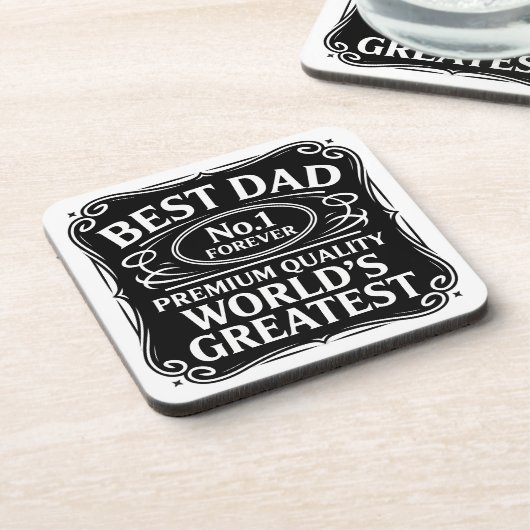 Bester Vater je Getränkeuntersetzer (Linke Seite)