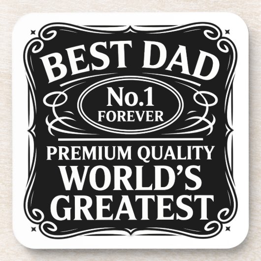 Bester Vater je Getränkeuntersetzer (Vorderseite)