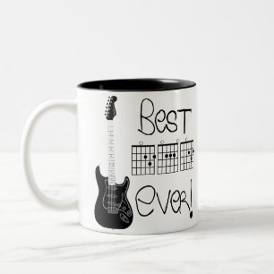 Bester Vater je! Gitarre Akkord Symbol Kaffee Tass Zweifarbige Tasse