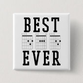 Bester Vater je Gitarrenakkorde | Geschenk des Vat Button (Vorderseite)