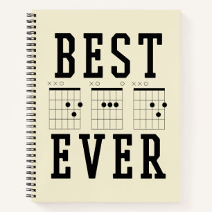 Bester Vater je Gitarrenakkorde   Geschenk des Vat Notizblock