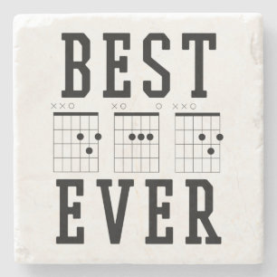 Bester Vater je Gitarrenakkorde Geschenk des Vat Steinuntersetzer