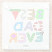 Bester Vater je Glas Untersetzer (Rückseite)