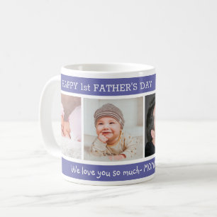 Bester Vater je glücklich 1. Vatertag 4 Foto  Kaffeetasse