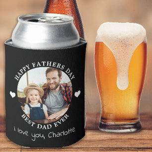 Bester Vater je glücklich Vatertag Custom 2 Foto Dosenkühler