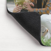 Bester Vater je glücklich Vatertag Foto Keepake Mousepad (Ecke)