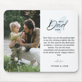 Bester Vater je glücklich Vatertag Foto Keepake Mousepad