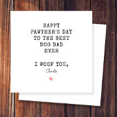 Bester Vater je glücklicher Pawther's Day vom Hund Karte