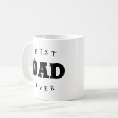 Bester Vater je glücklicher Vater Tag Kaffeetasse (Vorderseite Links)