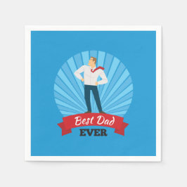Bester Vater je glücklicher Vater Tag | Napkin Serviette