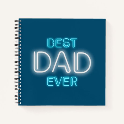 Bester Vater je glücklicher Vater Tag | Notebook Notizblock (Vorderseite)