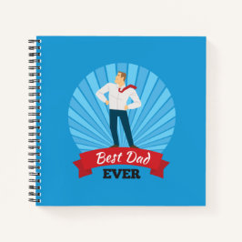 Bester Vater je glücklicher Vater Tag | Notebook Notizblock