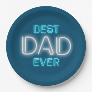 Bester Vater je glücklicher Vater Tag Papiertell Pappteller