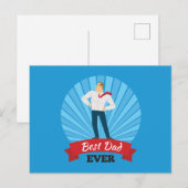 Bester Vater je glücklicher Vater Tag | Postkarte (Vorne/Hinten)