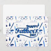 Bester Vater je, glücklicher Vatertag Einladung (Vorne/Hinten)